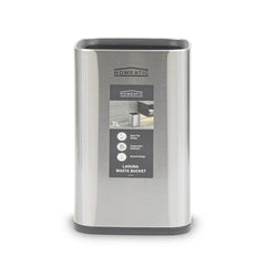 Homeatic stainless steel open dustbin.
