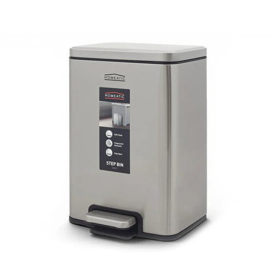 Homeatic Stainless Steel Hydraulic Padel Dustbin.