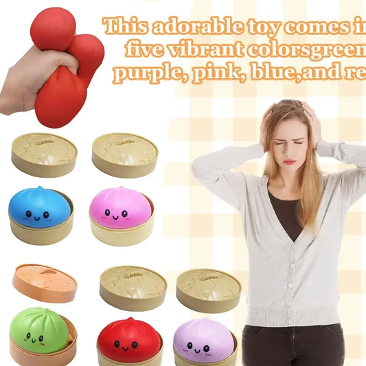 New Squishy Glitter Dumpling Sensory Toy with Box for Stress Relief