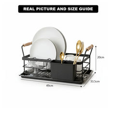 Compact Dish Rack with Handles