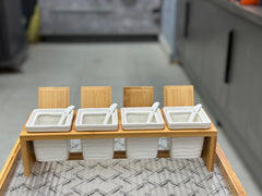 4Pcs Chutni Serving Set With Stand