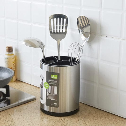 Spoon Holder Round - Stainless Steel