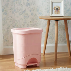 7L Bamboo-Style Dustbin with Pedal
