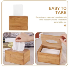 Bamboo Wooden Tissue Box