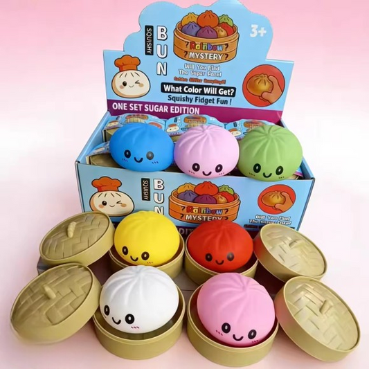 New Squishy Glitter Dumpling Sensory Toy with Box for Stress Relief