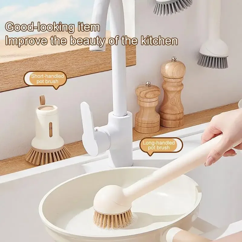 Kitchen Pot Brush for Home Use Long Handle