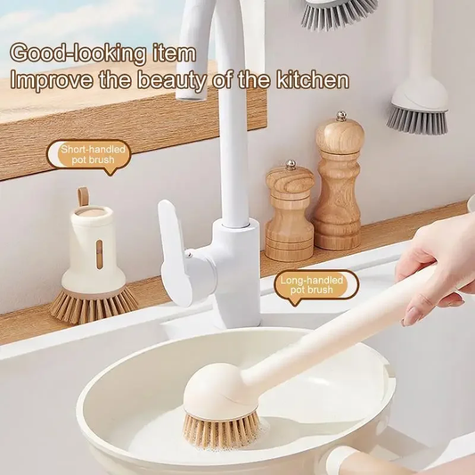 Kitchen Pot Brush for Home Use Long Handle