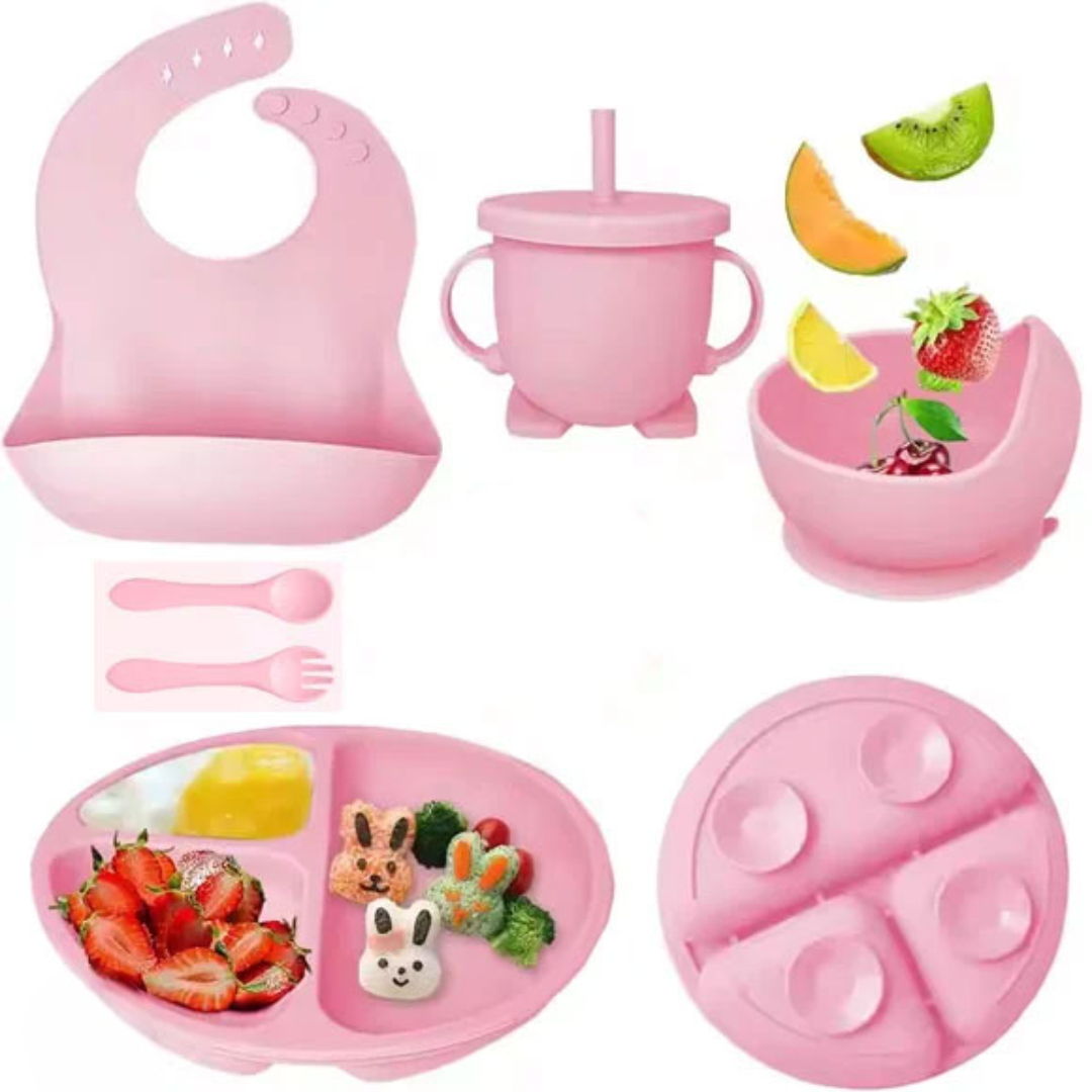 Silicone Baby Feeding Set – 6-Pcs
