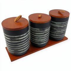 Spice Porcelain Jars – 3 Pcs