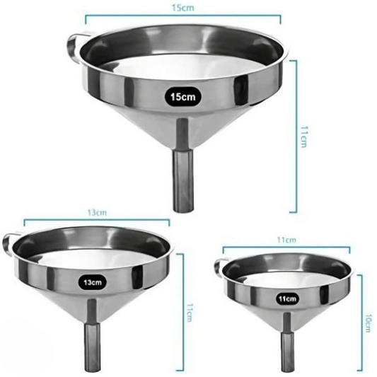 3 pcs stainless steel Funnel Set