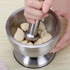Stainless Steel Mortar and Pestle with Cover