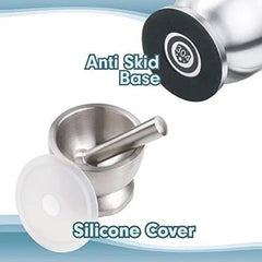 Stainless Steel Mortar and Pestle with Cover