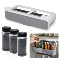 Under Shelf Spice Rack Drawer Spice Rack With 6 Seasoning Bottles